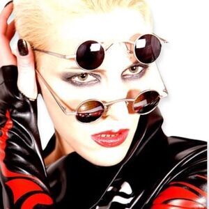 Brown Round Lens Gold Metal Frame Sunglasses Shades Sunnies NEW